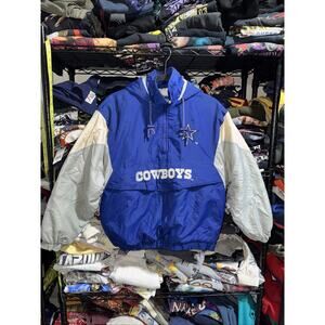 Vintage Logo 7 Dallas Cowboys Puffer Jacket Youth Size Large